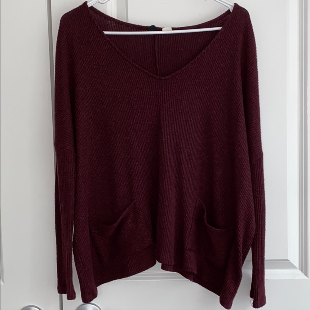 Burgundy sweater